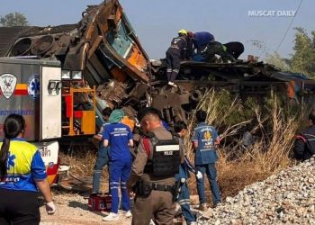 22 dead as construction crane collapses onto passenger train in Thailand
