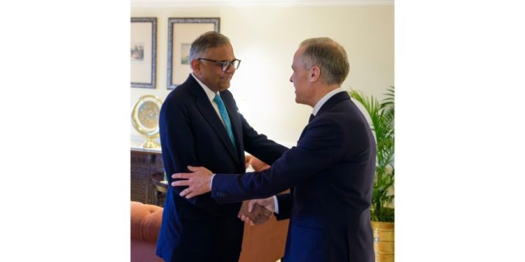 Canada PM Carney, Tata Group Chairman Chandrasekaran discuss potential partnership