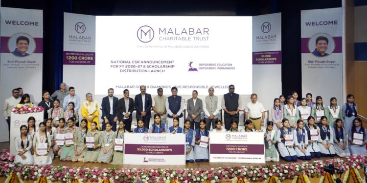 India’s Union Minister Piyush Goyal unveils Malabar Gold & Diamonds’ USD 24 million CSR initiative for FY 2026–27